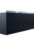 Heavy Duty Steel Tool Cabinet With Ten Locking Drawers And Non Slip Liners Workhorse Grade Workbench Station side view with sleek design.