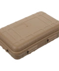 Three-Piece Survival Storage Case Set for Outdoor Junkies Ultra-Tough Shockproof and Sealed Organizer in tan color