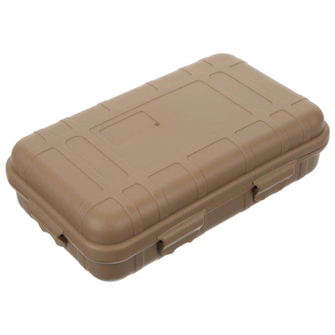 Three-Piece Survival Storage Case Set for Outdoor Junkies Ultra-Tough Shockproof and Sealed Organizer in tan color
