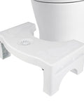 7 Inch Heavy Duty Toilet Stool For Adults, Non Slip Folding Foot Rest For Easier Squatting In Bathroom next to toilet
