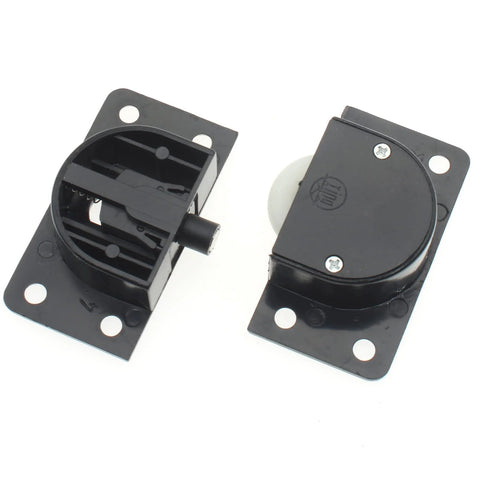 Cabinet Wardrobe Sliding Door Pulley And Wheels Hardware For Quiet Operation, Built In Metal Bearing Structure, Black, 58x31mm