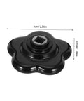 Durable Bakelite Valve Lever Handle 8x8mm Stem 60mm Spigot Replacement Handwheel, black color with size dimensions