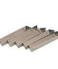 Five-piece mini indexable lathe turning tool set with 5/16 inch nickel-plated shanks and carbide inserts