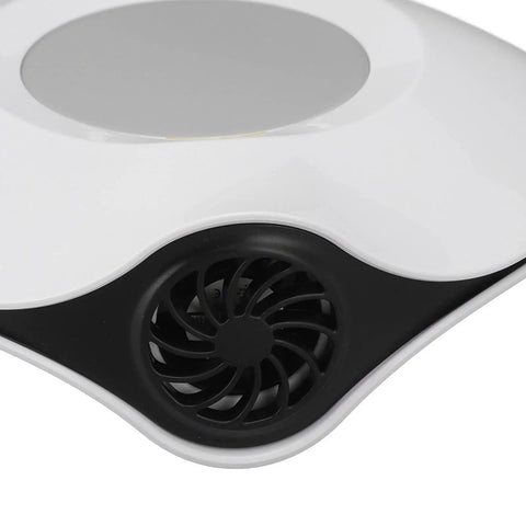 USB Powered Cup Warmer And Cooler Pad, Fast Heat And Chill Beverage Mat For Coffee And Tea with sleek design and fan feature.