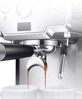 Close-up of 1.7L Semi Automatic Espresso Coffee Maker for Home and Office, showing drip brewer with easy controls and fast brew feature.