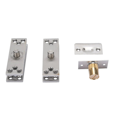 Stainless steel heavy duty pivot hinge for wood doors up to 220 lbs with 360 degree rotation and ball bearing system by Jeffergarden