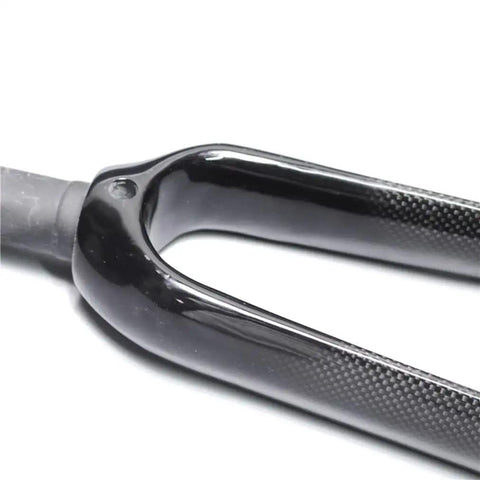 Close-up of Fully Carbon 20 Inch BMX Front Fork Built For Speed With Axle To Crown 451mm 1 And 1 Eighth Inch Threadless Steerer