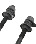 Heavy Duty 2 Pack Bike Hub Axle Set With 150 Mm Front And 180 Mm Rear Shafts For Multi Speed Bikes showing threaded axle ends in electroplated steel finish.