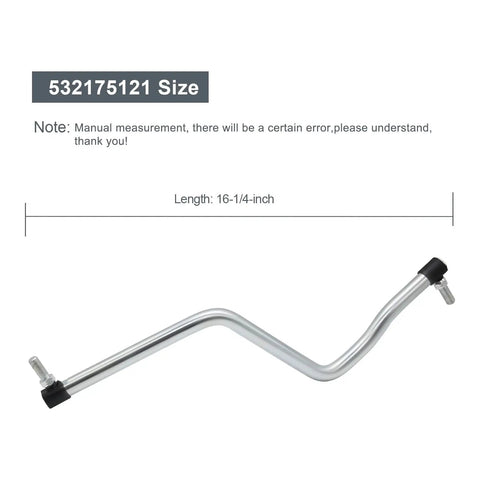 Sixteen And One Quarter Inch Drag Link Replacement For Lawn Mowers Fits 175121 532175121 Beast Heavy Duty Steering Link For Husqvarna Poulan Poulan Pro Sears Craftsman Roper And Weed Eater Compatible With LT2000 LTX1000, metal rod