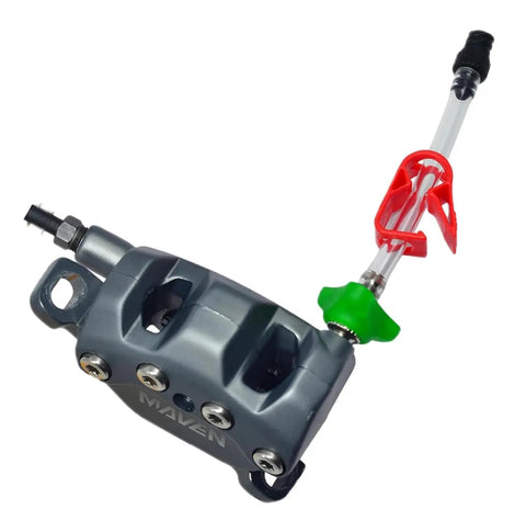 Brake Bleed Tool For SRAM Maven Hydraulic Brakes Kit with attached precision copper adapter and leakproof injector.