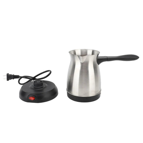 Electric Coffee Pot With Anti Slip Base Stainless Steel 600ML Turkish Coffee Maker Kettle For Home Multipurpose Brew For Coffee Tea And Milk