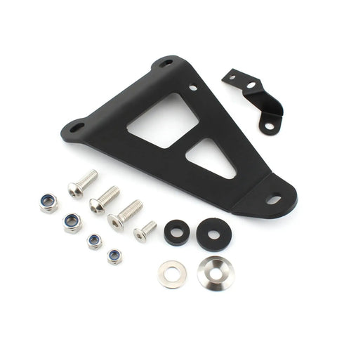 Upgrade Your Ride With These Heavy Duty Exhaust Hanger Muffler Bracket Kit Made For Kawasaki Ninja250 And Ninja300 Models From 2013 To 2018 Featuring Thick Iron Build Superior Durability Plus That Sweet Black Finish Youve Been Searching For Today. black iron bracket kit with bolts and washers