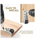 Heavy Duty Low Profile Gate Roller Built Tough With Smooth As Silk Precision Bearings And Scratch Safe Rubber Pad installation process on wood.