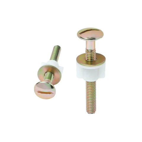 Toilet Seat Screws And Hinges Kit 2 Pack Heavy Duty Steel Bolts Nuts With Plastic Nuts And Metal Washers For Top Mount Toilet Seats