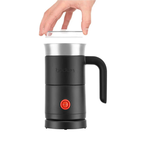 Electric Milk Frother With Handle That Delivers Barista Quality Foam From 3 To 10 Ounces In A Stainless Steel Nonstick Cup Easy Clean Compact Design