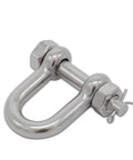 Hardcore M10 304 Stainless Steel Clevis Shackle 5 Pack With Screw Pin, showing a heavy-duty stainless steel shackle.