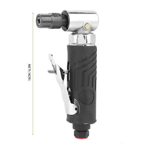 Heavy Duty Pneumatic Die Grinder With 90 Degree Right Angle Air Inlet For Tough Metal Polishing and Quick Corner Edging, 6.3in tool
