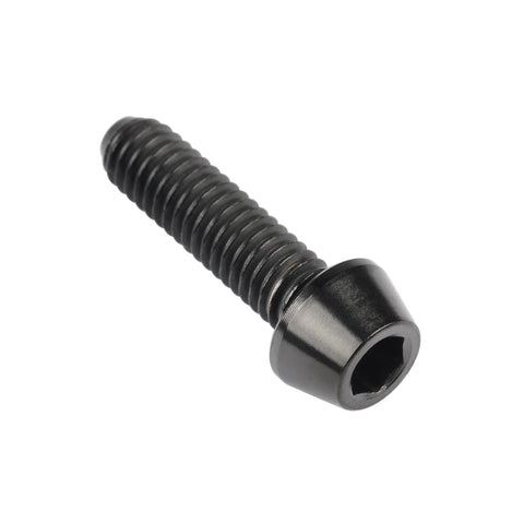 Beefy Titanium M4 Bike Bolts Pack Of Six With Tapered Hex Heads DIN912 0.7mm Pitch 3mm Drive 7mm Head Black Gr5 6Al 4V For Road And Mountain Bikes
