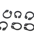Heavy Duty Internal Shaft Circlips Top Shelf Manganese Steel Precision Retaining Rings set of assorted sizes, smooth bearing retainers.