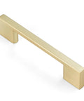Single handle from 10 Pack Brushed Gold Cabinet Pulls 3 Inch Square Brass Kitchen Cabinet Handles For Drawers Cupboards And Dressers