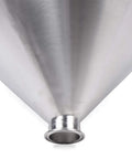 Heavy Duty 30L Stainless Steel Hopper Flows Liquids And Pastes Dang Smooth For No Fuss Commercial Filling Line Production With Killer Performance, close-up view of the funnel's opening.