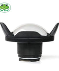 Underwater Housing For Sony ZV-E10 With Dome Port, Waterproof To 40 Meters 130 Feet, black dome port with frog logo