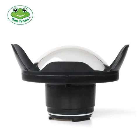 Underwater Housing For Sony ZV-E10 With Dome Port, Waterproof To 40 Meters 130 Feet, black dome port with frog logo