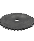 Beefy Roller Chain Sprocket A Type with One Half Inch Bore, 36 Teeth, 1045 Carbon Steel Built For Heavy Duty Machinery, front view