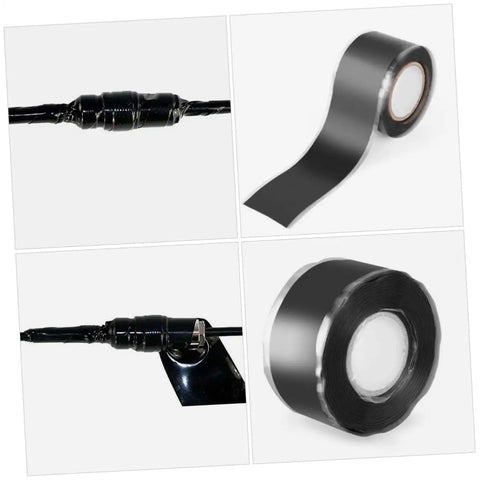 5m Self Adhesive Silicone Tape For Water Pipes And Electrical Repairs Heat Resistant, easy application, visible roll and usage