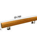 Premium Solid Wood Stair Handrail With Anti Slip Wall Mount Railing For Garage Steps Lofts And Basement Ramps adjustable 1ft-20ft size