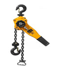 Handy Portable Hand Wrench Hoist With Tough Mn Steel Hook For Crane Wire Tensioning And Manual Lifting Projects At 2 Ton Capacity showing yellow hoist with manganese steel hook.