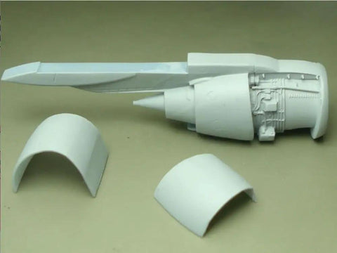 1/144 CFM56-3 Twin Engines Resin Accessory Kit For 737 Classics Grey Unpainted model parts on display