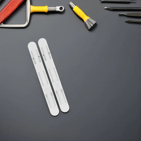Eight Piece Telescopic Drawer Slides for Kitchen Cabinets and Baskets, White ABS Material, Smooth Sliding, Tool Free Installation