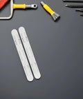 8 Pack Adhesive Drawer Slides for Cabinets and Closets Plastic Telescopic Rails With Tool Free Installation on black surface