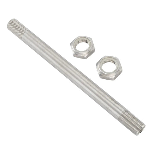 Heavy Duty Aluminum Clamp Bracket Bolt Kit For Outboard Engine With Nuts Screws Bushings And Washers All In One Replacement For 90185 22043 90202 22M54 90386 22M94, showing threaded bolt with two nuts