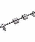 4 pcs SCS8UU 8mm linear motion bearing bushings on steel rod with aluminum mounting blocks