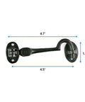 Heavy Duty 4.5 Inch Black Wrought Iron Swivel Style Hook And Eye Door Latch With Mounting Hardware For Rustic Colonial Look