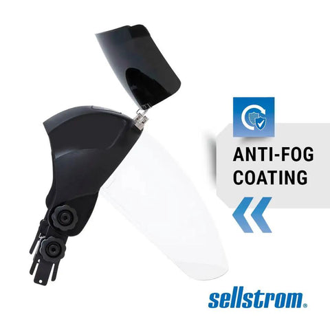 Universal Slot Adapter Safety Face Shield For Plasma And Flame Cutting And Grinding, Anti Fog Clear Polycarbonate Window