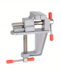 Dope Versatile Aluminum Alloy Vise For Desktop Or Handheld Use Adjustable Jewelry And Electronics Workstation Clamp Tabletop Ready Multi Function Metal Fixture For Crafting Repairs And Precise Holders, gray aluminum tabletop clamp