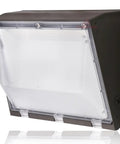 80W LED Wall Pack Durado Blade Series With 11,400 Lumens 5000K Bright White Semi Cut Off Photocell Outdoor LED Wall Light Black Aluminum