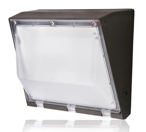80W LED Wall Pack Durado Blade Series 11,400 Lumens 5000K Beast Bright Heavy Duty Outdoor Flood Light Semi Cut Off No Photocell Black Housing DLC 5.1 Premium