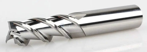 Alu-Power Carbide Square End Mill Pro Grade 3 Flute 45 Degree Helix Regular Length Uncoated Finish