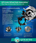 Rear Wheel Hub Bearing Assembly Pair Replacement For 2012 2017 Hyundai Veloster L4 1.6L Easy Install With OE Quality Durable Bearings