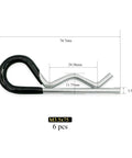 Heavy Duty Hitch Pins Clip R Clips Spring Retaining Pins Set Built Tough With Rubber Coated Grip, 3.5mm x 75mm, 6 pcs