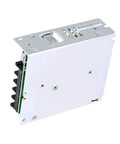 Built Like A Tank 36W 24V 1.5A Enclosed Switching Power Supply side view in metallic casing, suitable for smart home tech and industrial gear.