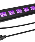 27W LED black light bar with durable metal and 120° beam. Part of Three Pack 27W LED Black Light Bar Set For Glow Parties And Body Paint UV Black Light Bar.