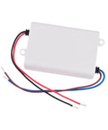 Plug And Play 24 Volt Dc Industrial Power Supply Providing 12 Watt Output And Slick Overload Protection For Automation Control Systems With Top Shelf Sturdy Build Quality in white enclosure with wires.