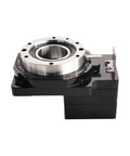 200mm Hollow Rotating Platform With 10:1 Speed Reducer Smooth Operator 360 Degree Round Table, black cast iron for industrial use.