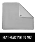 Heavy Duty Ironing Board Pad With Silicone Coating, 400 Degree Heat Resistant Thick Padding, Silver 28x24 view