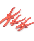 Top Notch 3 Pc Oil Pipe Clamp Tool Kit For Car Enthusiasts Line Pinchers And Sealers Perfect For Fixing Leaks Crushing Fuel Lines And Sealing Oil Pipes Like A Boss Without Breaking The Bank Today, 3 red plastic clamps